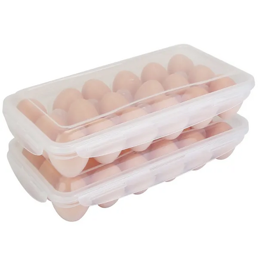 2Pcs Plastic Egg Holder Stackable Egg Storage