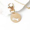 Best friends bone charm necklace and keychain set displayed together