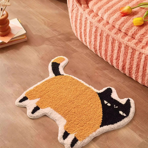 Premium Cat-Themed Absorbent Non-Slip Area Rug for Children's Rooms