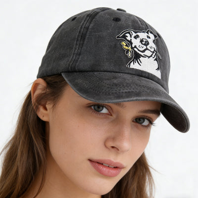 Embroidered Dog Lover Cap - Premium Denim