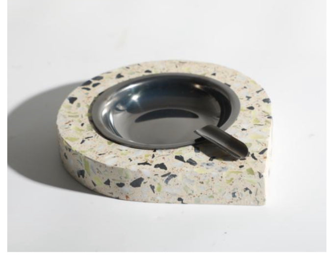 Marble Round Ashtray – Terrazzo Stone Design