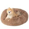Calming Donut Pet Bed - Plush Faux Fur - View 4 | Pet Toys Singapore