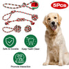 Set Of 5Pcs Christmas Dog Rope Chew Toys Dog Interactive Toys Set For Puppy Small Medium Aggressive Chewers Dogs Training Teething Playing