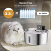 3.2L Stainless Steel Pet Water Fountain — Wireless