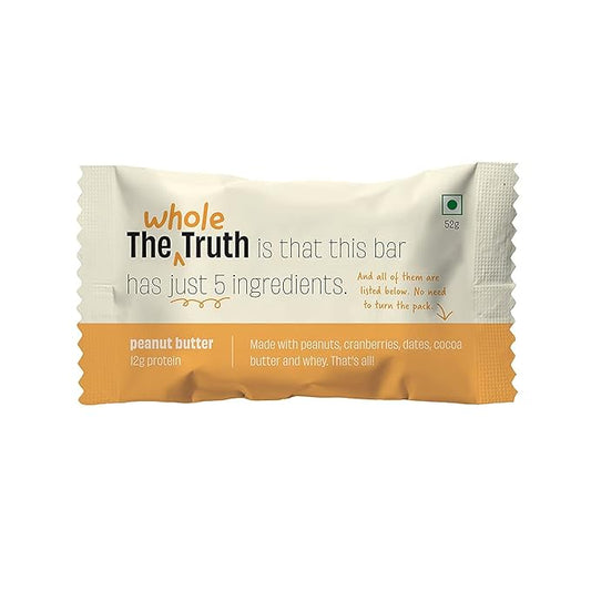 The Whole Truth - 12g Protein Bar - Peanut Butter - No Added Sugar - All Natural
